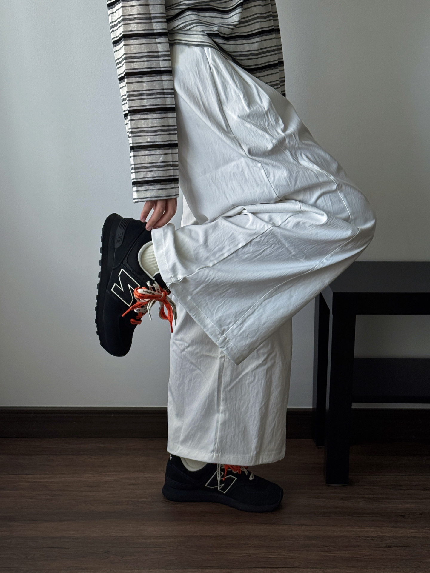 代購-niko and ... x  New Balance NB 574 跑鞋 男女同款 黑色（附黑/白/橘鞋帶）U574NAB