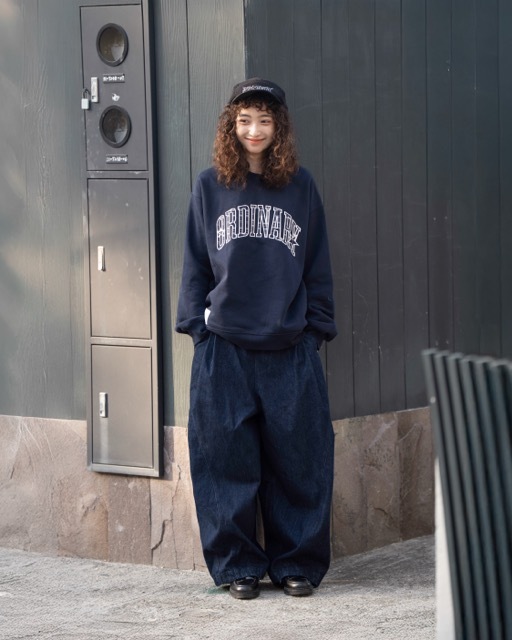 ORDINARY 格紋星星貼布燈籠褲