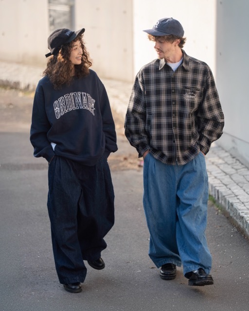 ORDINARY 格紋星星貼布燈籠褲