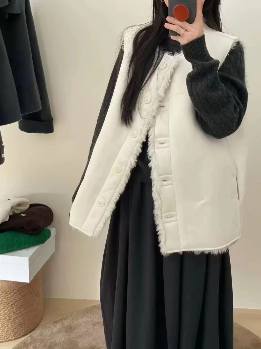 超級炸軟麂皮長版背心