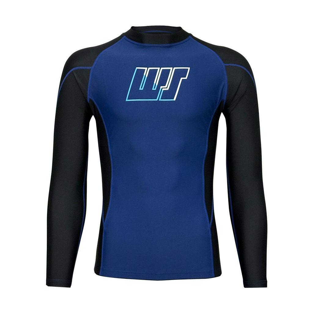 中性 POP LOGO 游泳防曬上衣 - 深藍