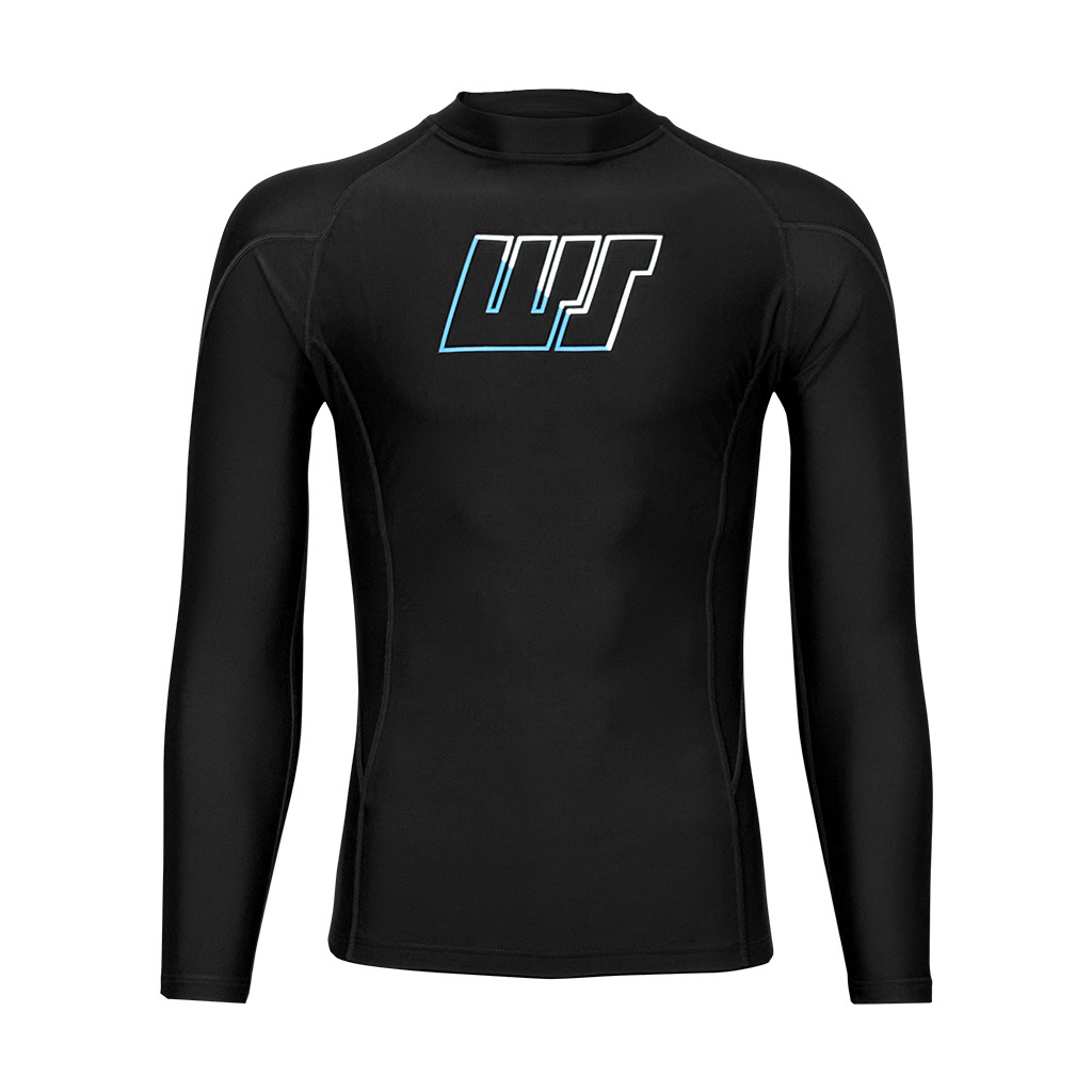 中性 POP LOGO 游泳防曬上衣 - 黑