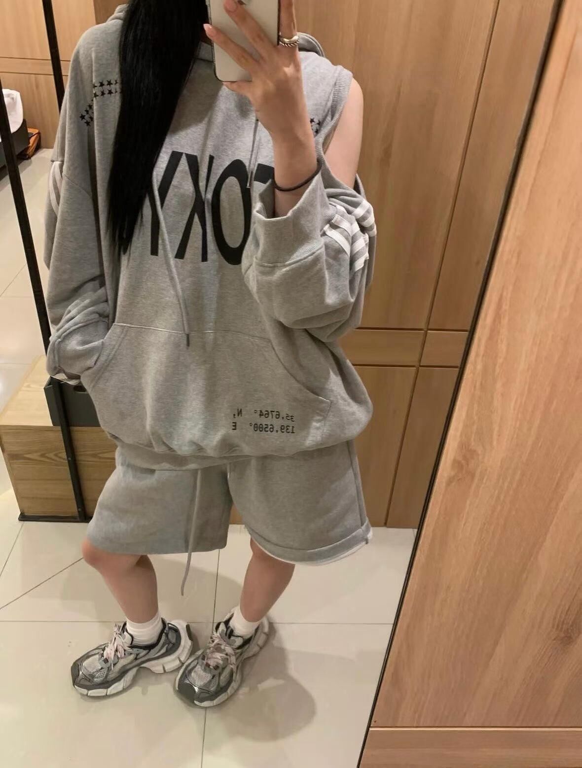 英文字連帽衛衣(女裝) Okie-004T