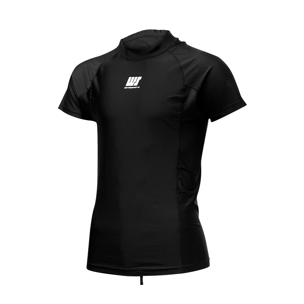 中性經典短袖防曬上衣 - 黑