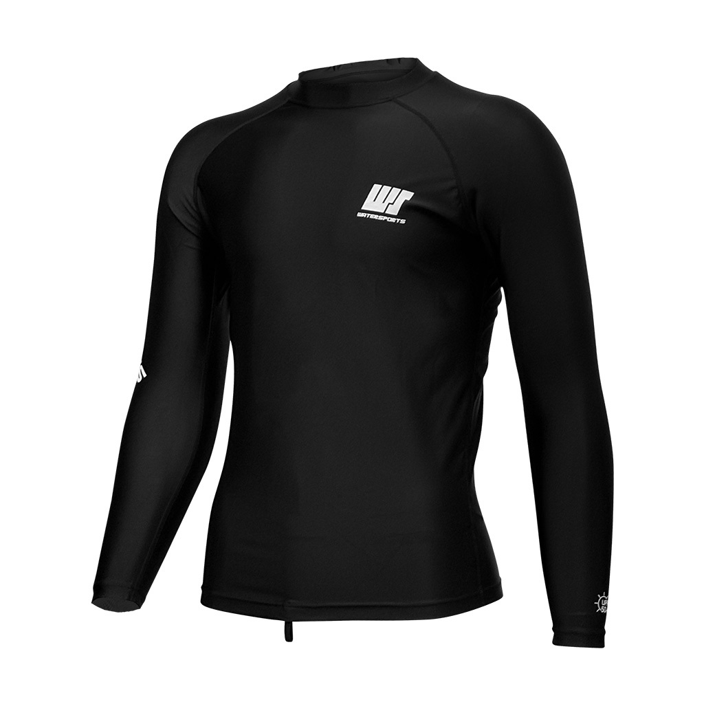 中性機能性面料游泳防曬上衣 - 黑