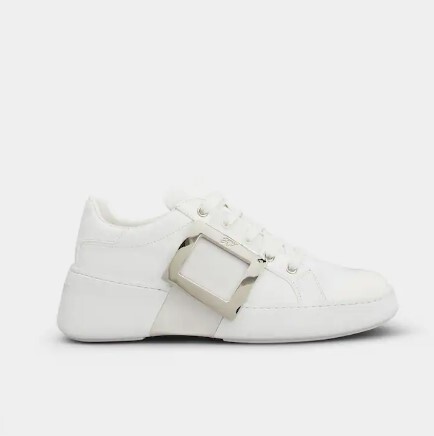 1FF0101-104 ROGER VIVIER Viv' Skate Sneakers in Leather White (SS26) #RVW54226150LXQB001 (S-EU-E)