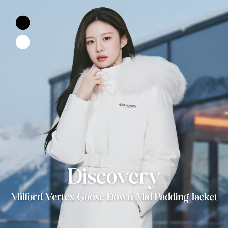 【代購】Discovery 女性 Milford Vertex Goose Down Mid Padding 鵝絨中長版羽絨外套 – 輕盈保暖・俐落修身