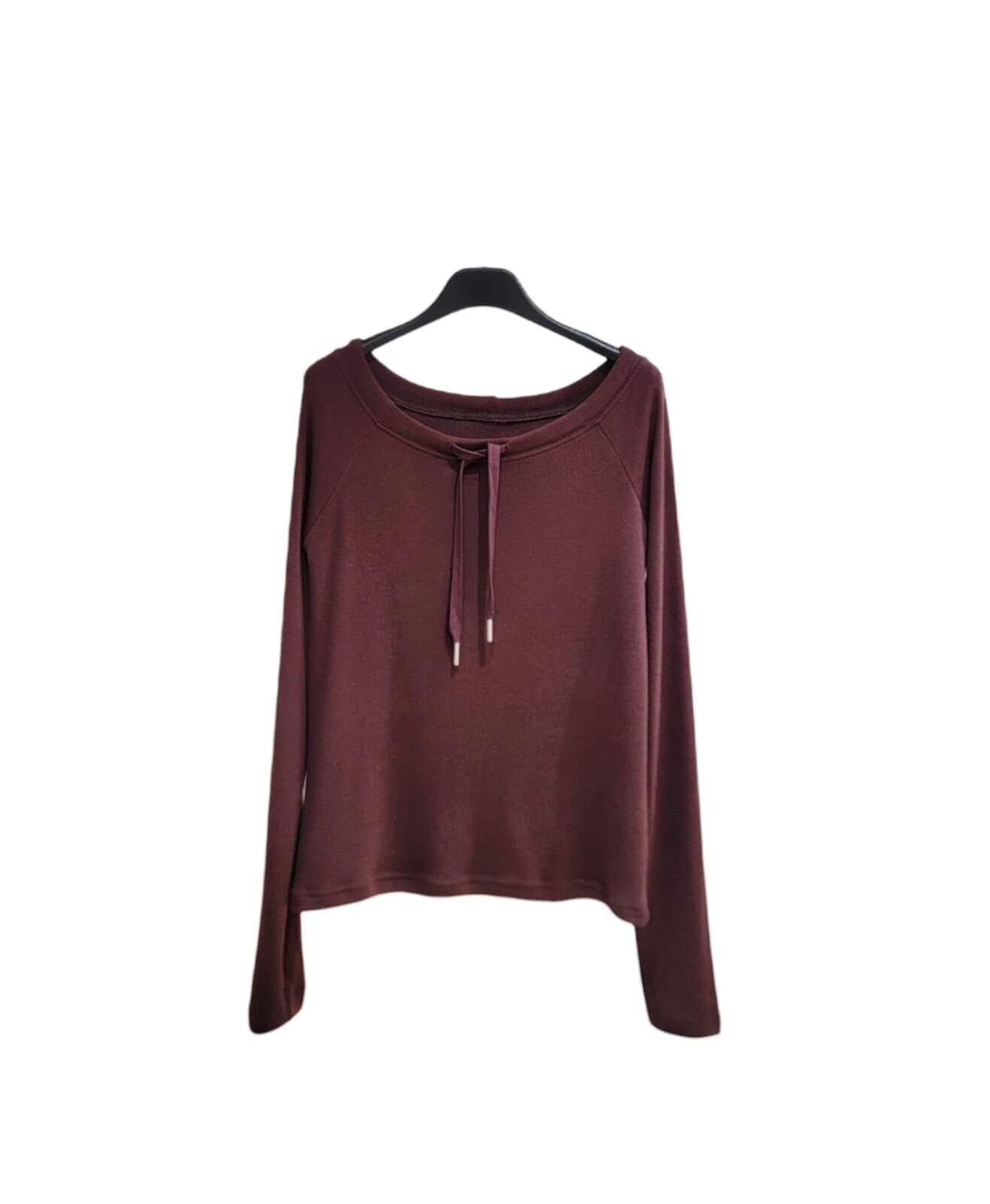 A43 #23667  一字領繩Top -  紅色