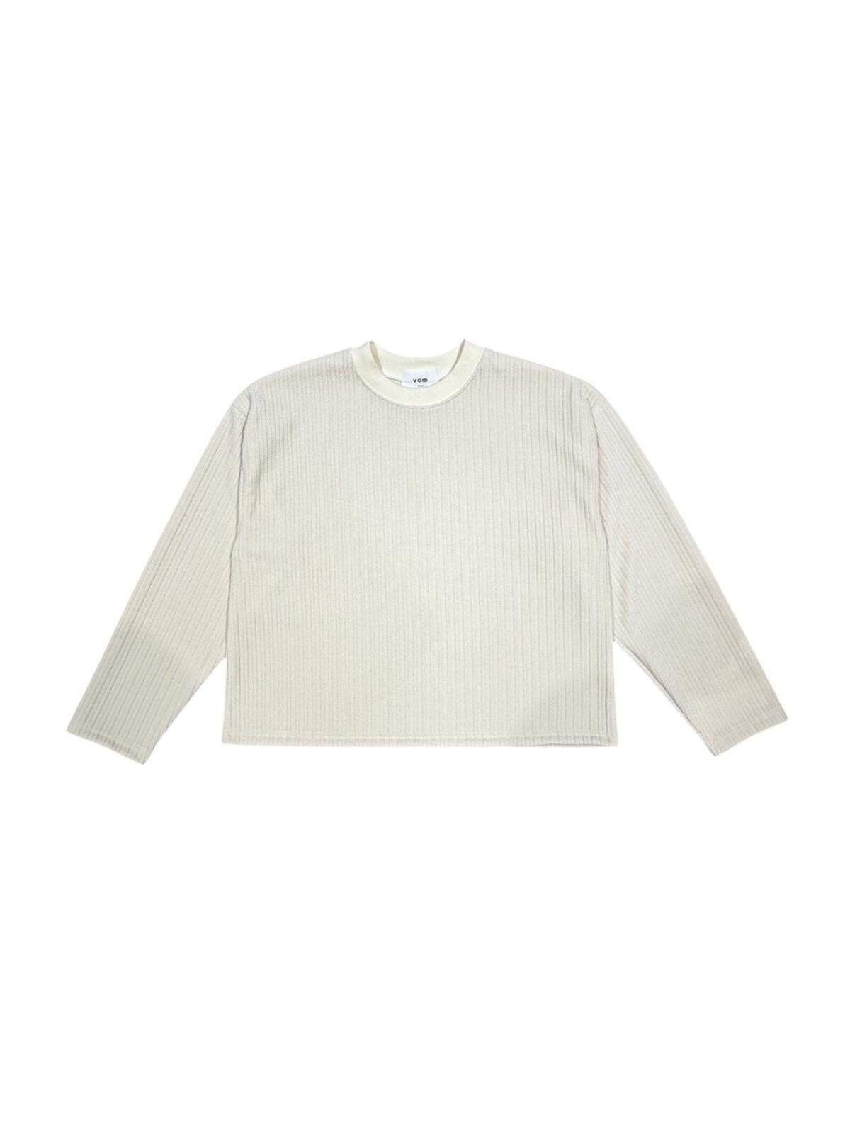 暗直紋Boxy長袖衫 VOID-125T