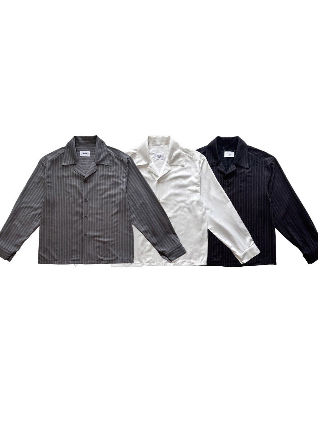 暗直紋長袖恤衫 VOID-129S