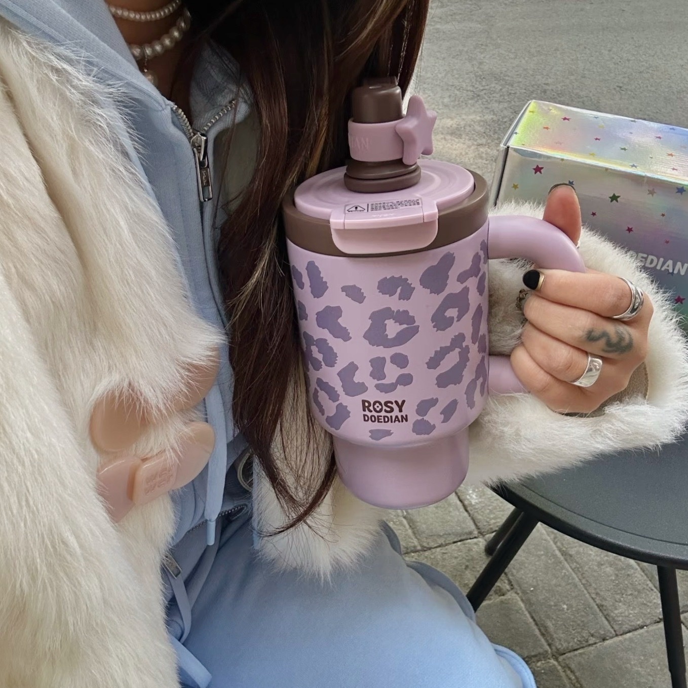 Rosydoedian 趙露思同款 超美！豹紋保溫水杯