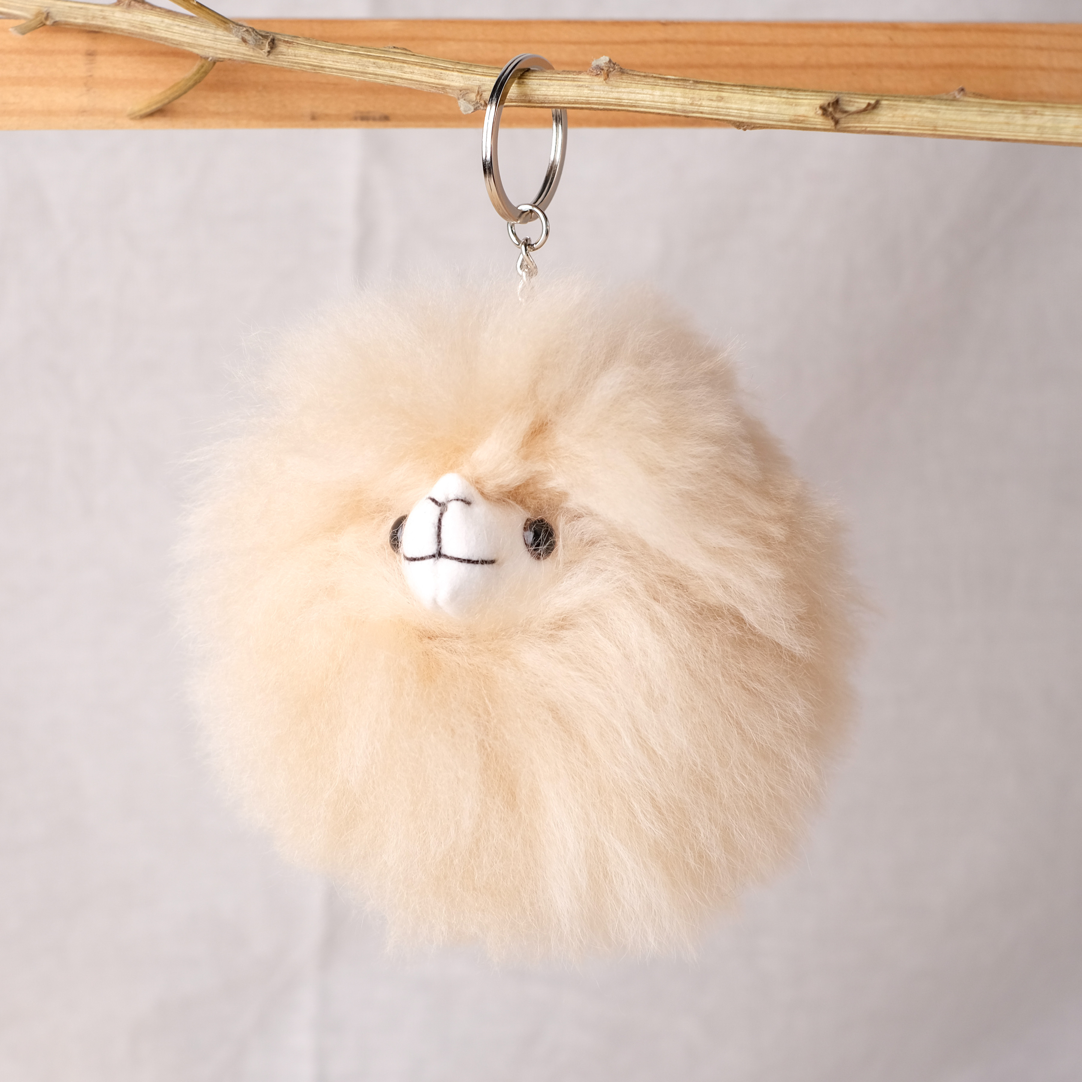 羊駝毛絨吊飾｜淺金｜秘魯