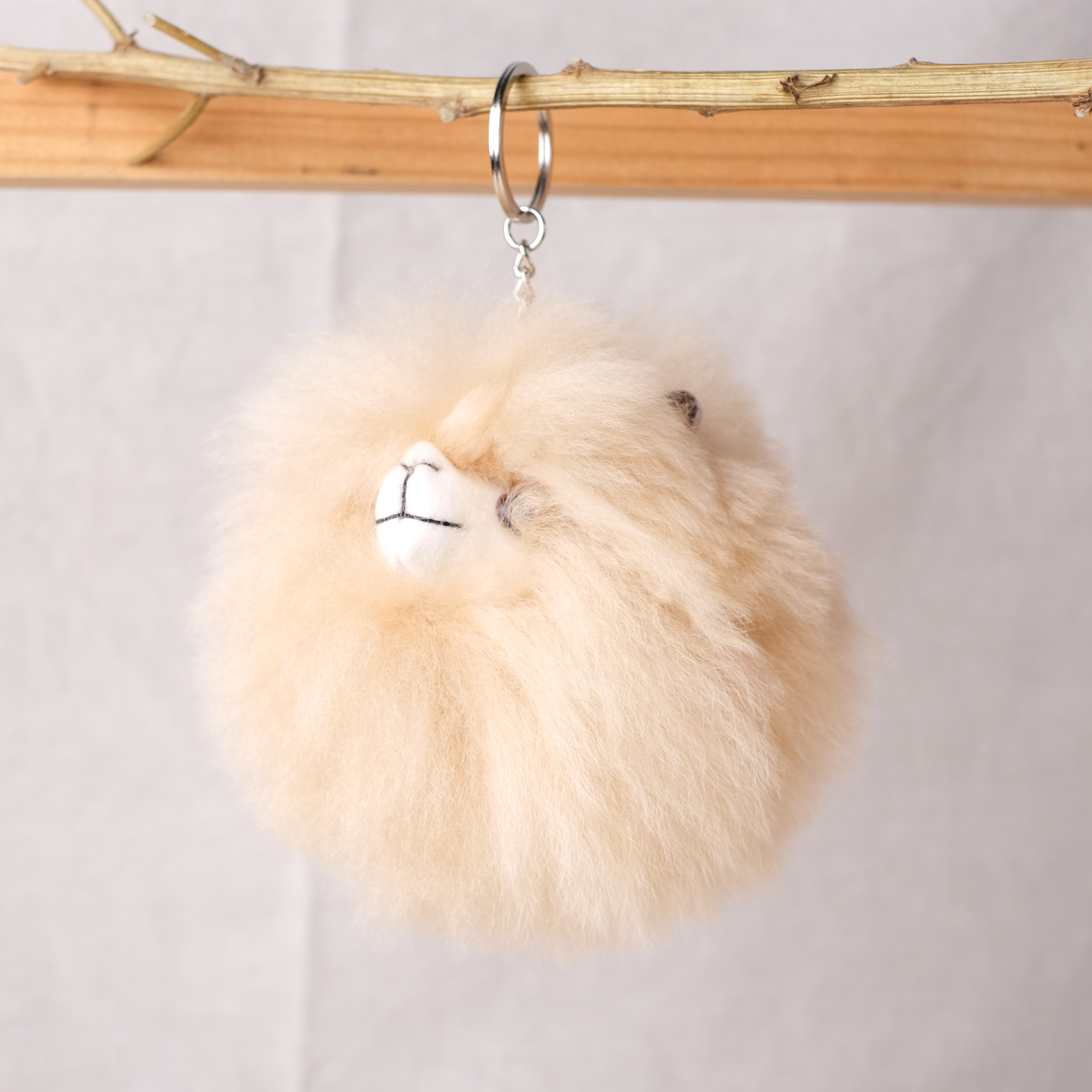 羊駝毛絨吊飾｜淺金｜秘魯