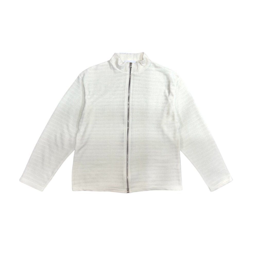 暗橫紋企領拉鍊外套 VOID-137JK