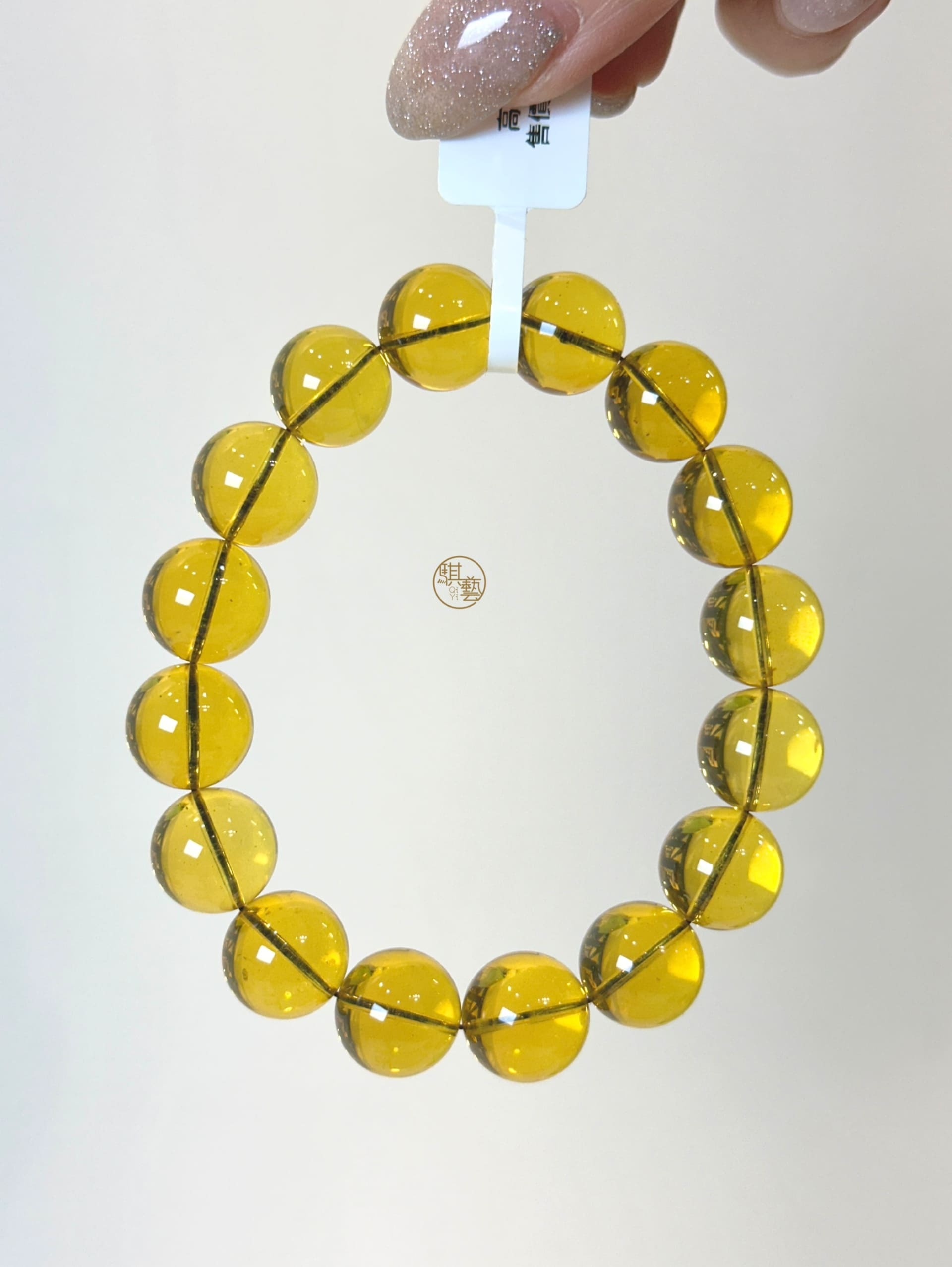 高品藍珀手串 7–12mm+｜稀有藍光・穩定防護・淨化能量的天然藍珀