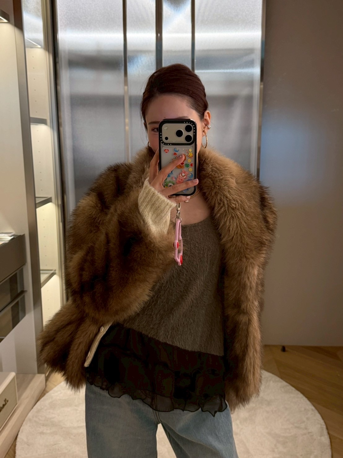 #AD150異材質拼接造型背心(杏/卡其)