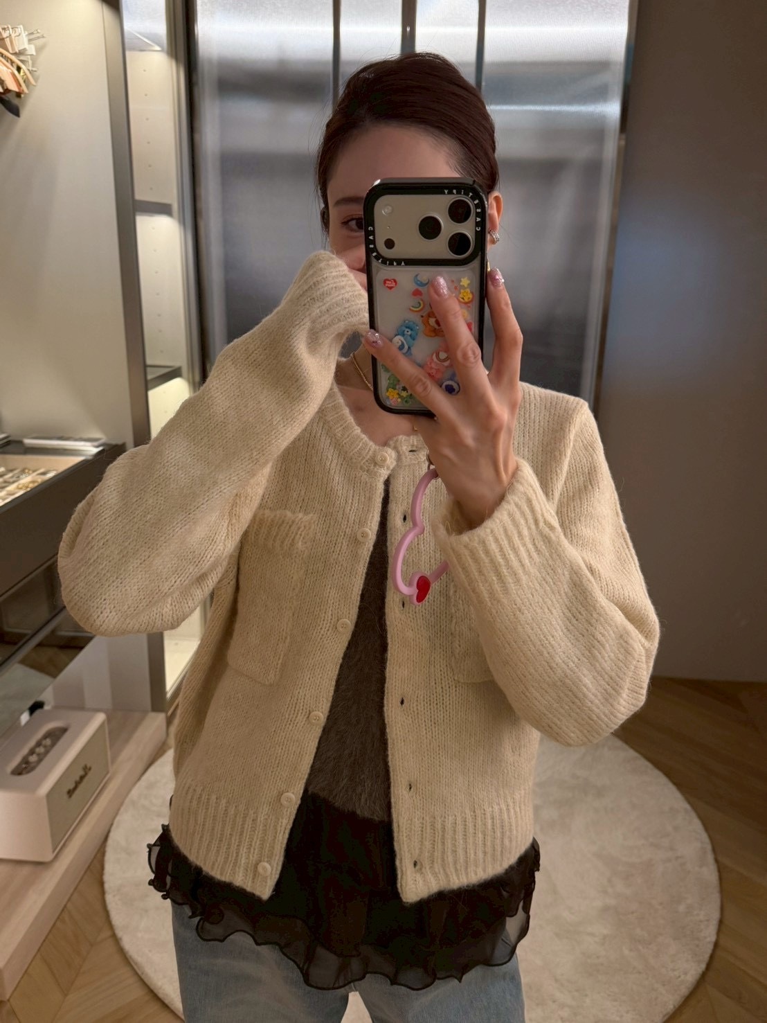 #AD132雙口袋造型小外套(墨/白/黄)