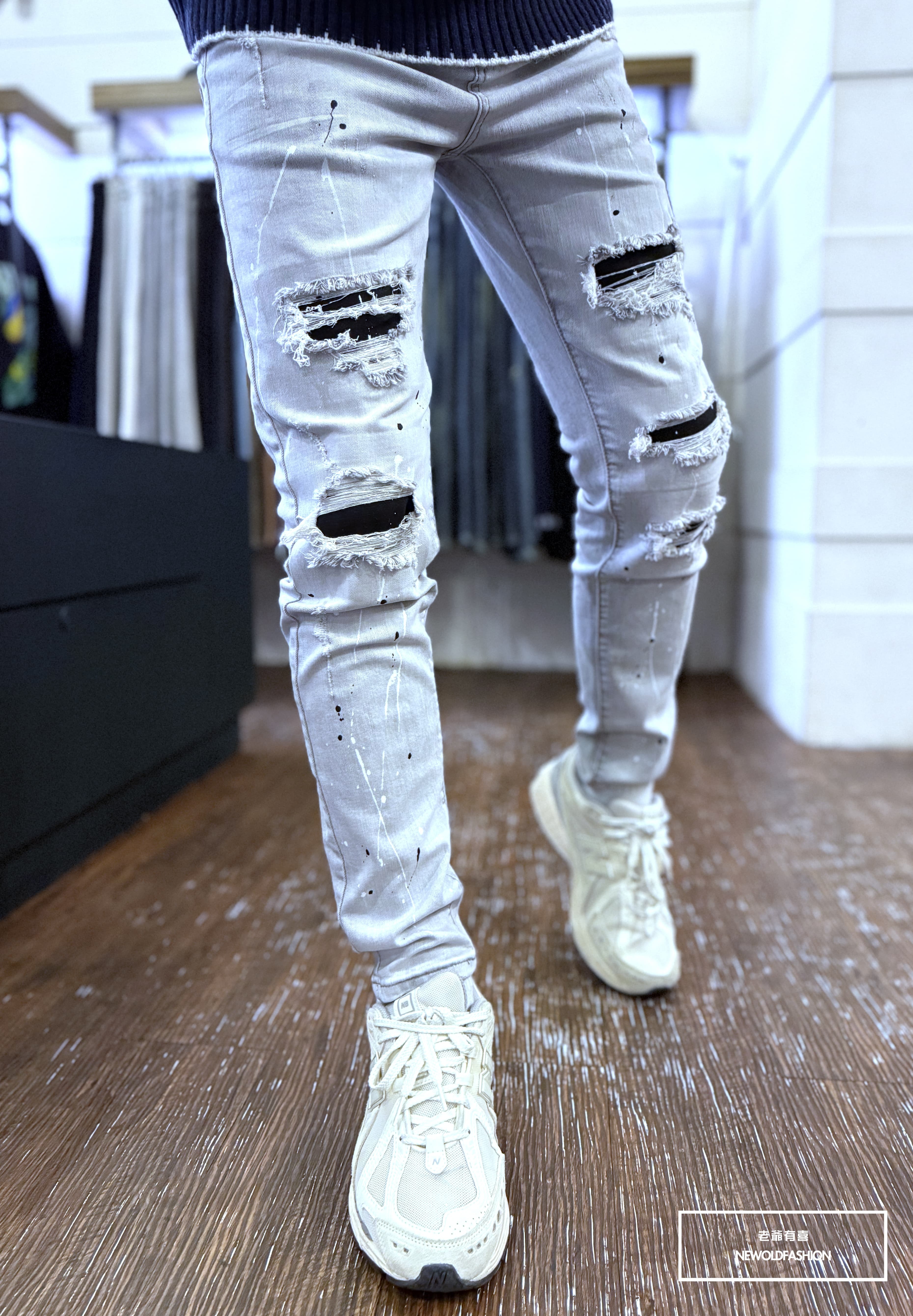 『官網限定』重磅水洗灰潑漆小直筒(NOF25123080)