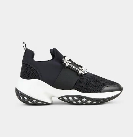 1FF0101-109 ROGER VIVIER Viv' Run Sneakers in Fabric Black (SS26) #RVW50624180KOTB999 (S-EU-E)