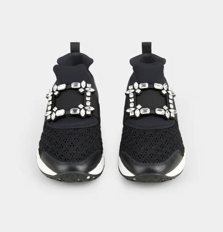 1FF0101-109 ROGER VIVIER Viv' Run Sneakers in Fabric Black (SS26) #RVW50624180KOTB999 (S-EU-E)