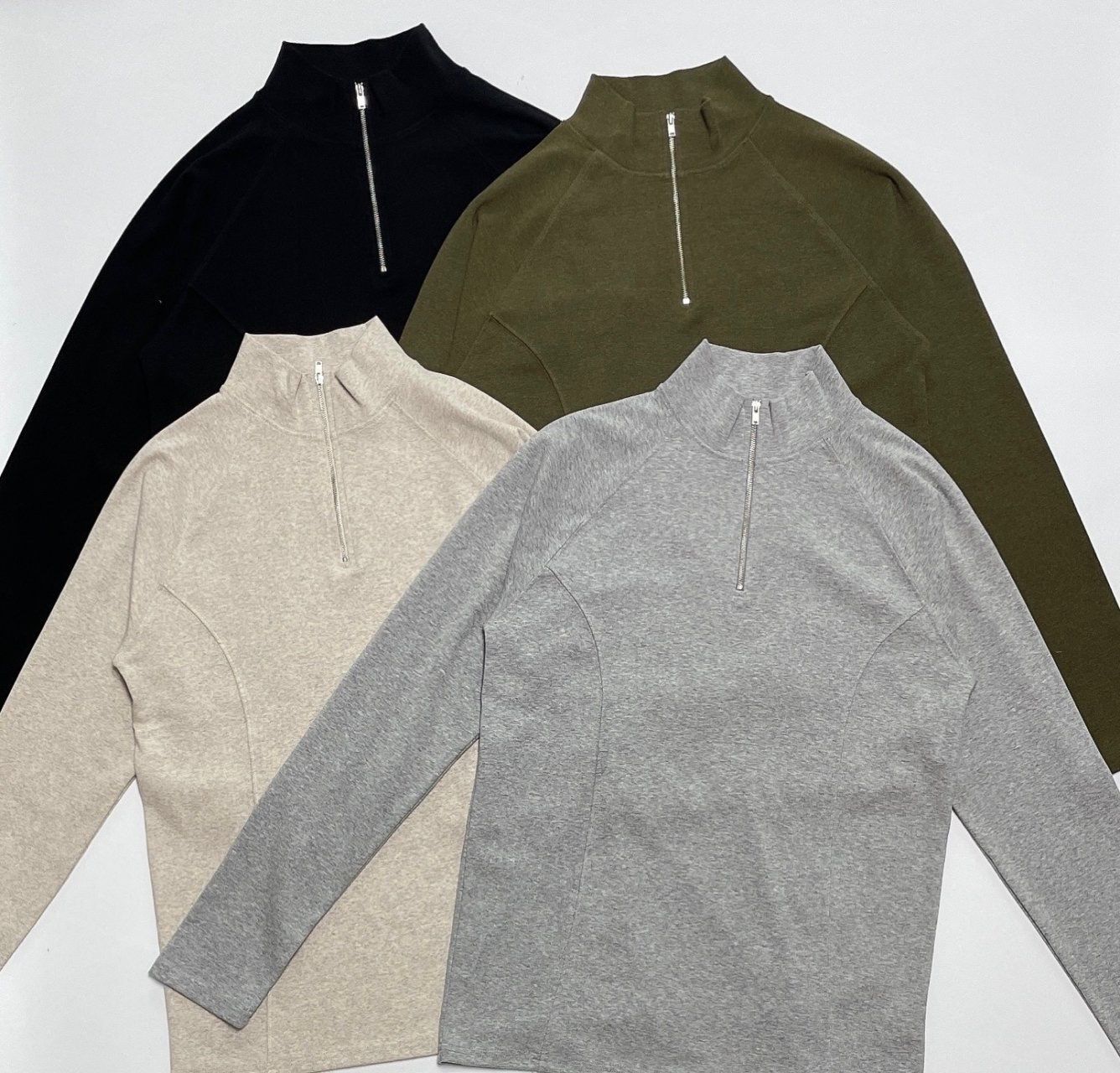 淨色半拉鍊長袖衫 GAMBLE-056T