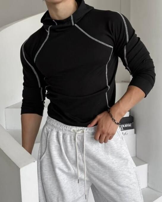 淨色連帽長袖衫 GAMBLE-059T