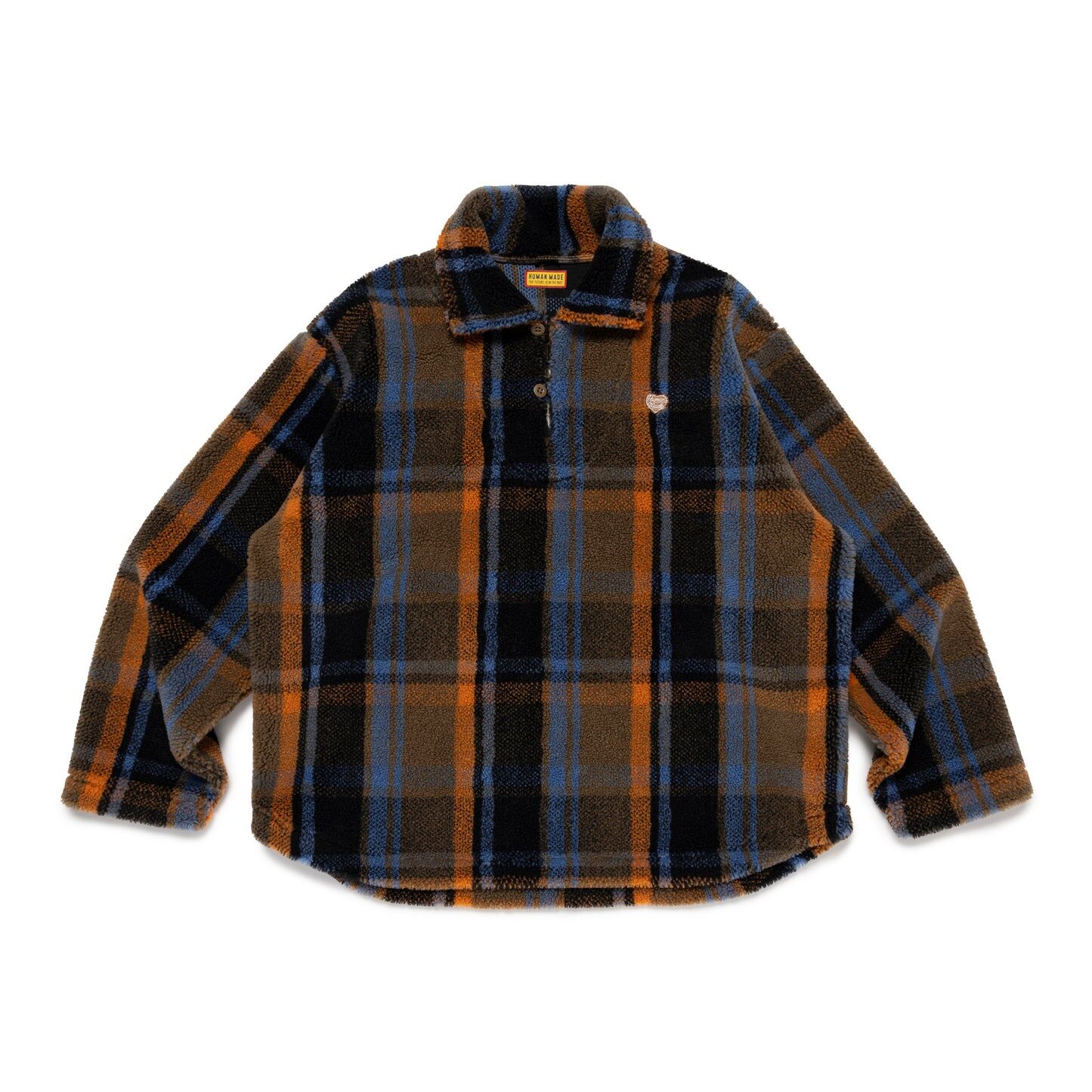 2025AW HUMAN MADE FLEECE PULLOVER 法蘭絨 格紋 襯衫 現貨 HM30CS015