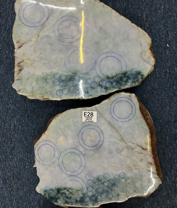 SV007 E28 私人定制翡翠手鐲（送手鐲心拉光,送一件飄花手串 手圍默認17CM）