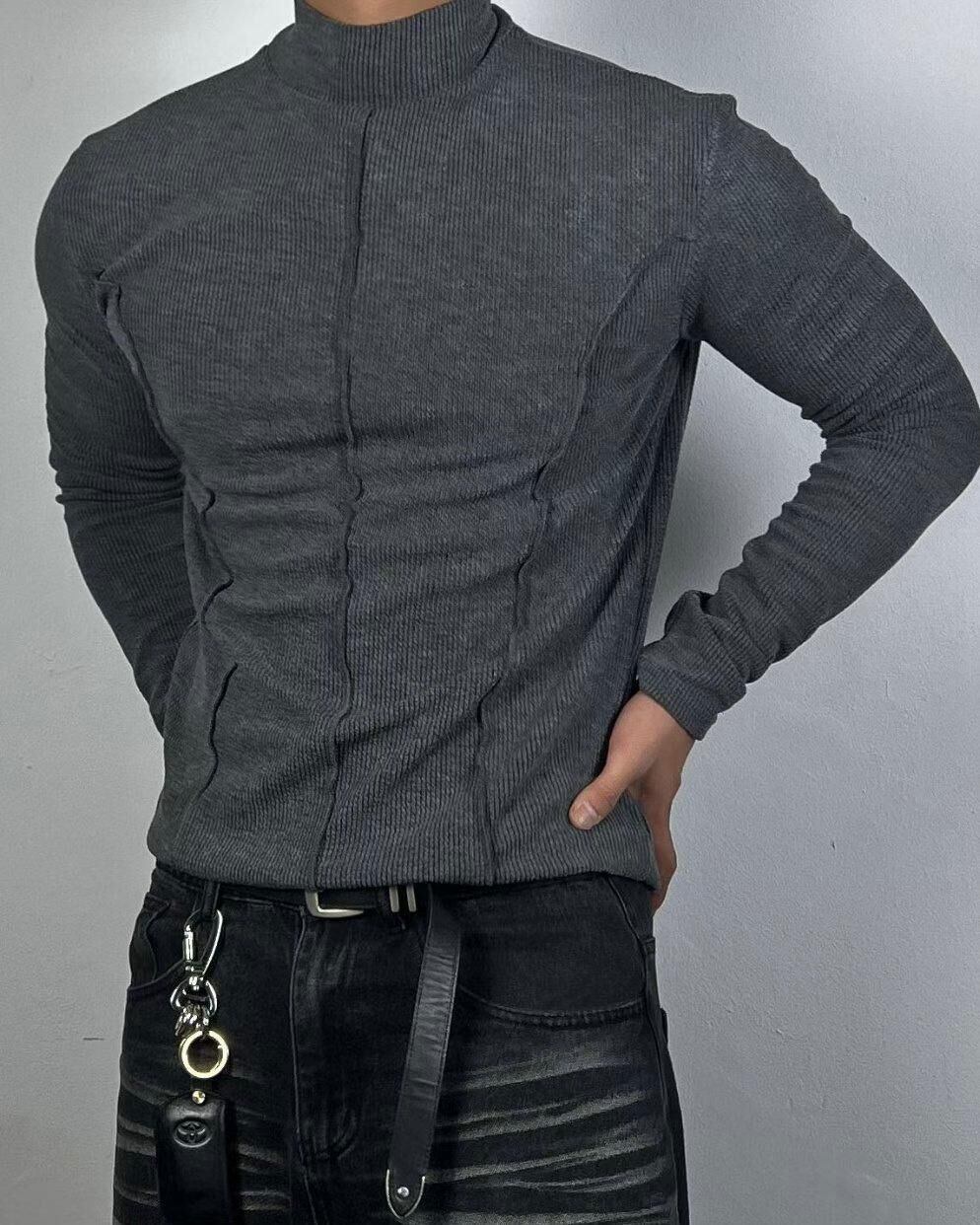 暗直紋樽領衫 GAMBLE-064T