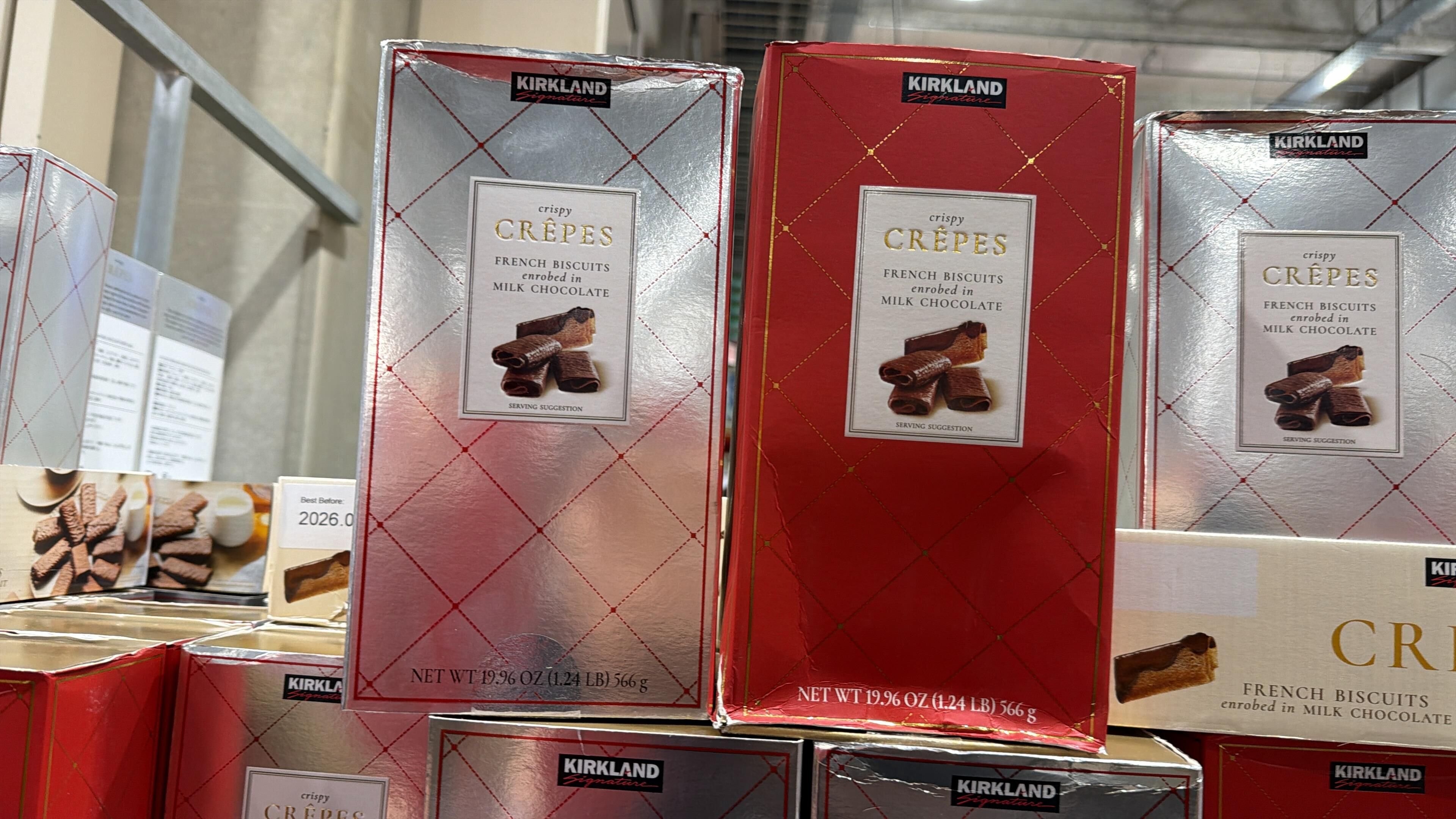 SS116 KIRKLAND 朱古力薄脆蛋卷566G(包裝隨機) exp:2026.08