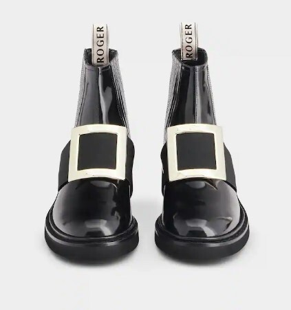 1FF0101-111 ROGER VIVIER Viv' Rangers Chelsea Booties in Leather Black (SS26) #RVW54825170MRKB999 (S-EU-E)