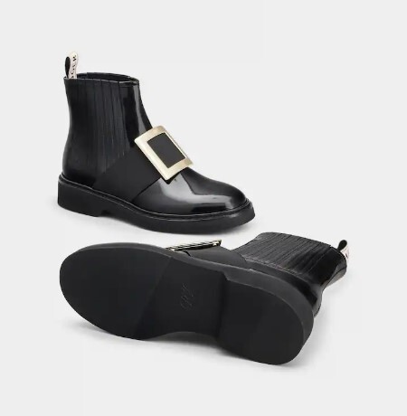 1FF0101-111 ROGER VIVIER Viv' Rangers Chelsea Booties in Leather Black (SS26) #RVW54825170MRKB999 (S-EU-E)