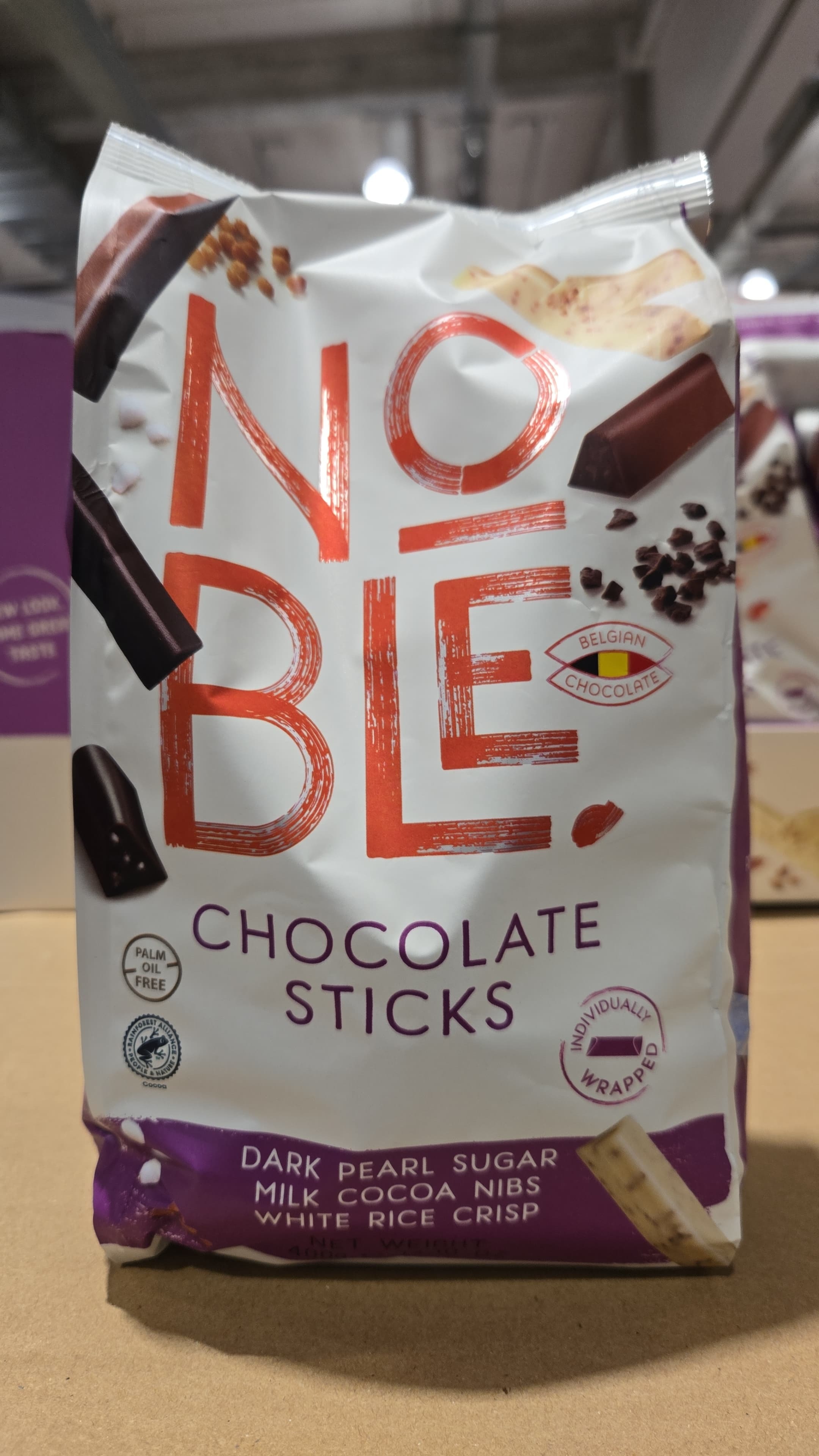 SS083 NOBLE 朱古力條條400g exp: 2026.09