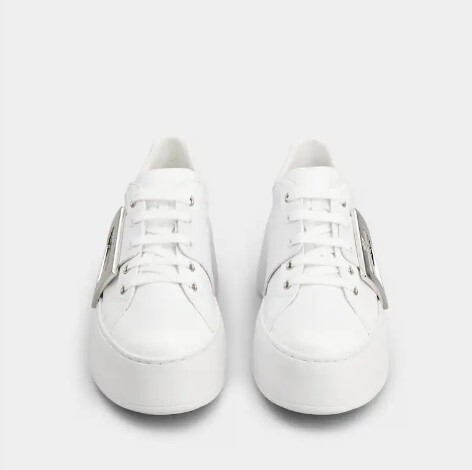 1FF0101-113 ROGER VIVIER Viv' Skate Sneakers in Leather White (SS26) #RVW73726150LXQB001 (S-EU-E)