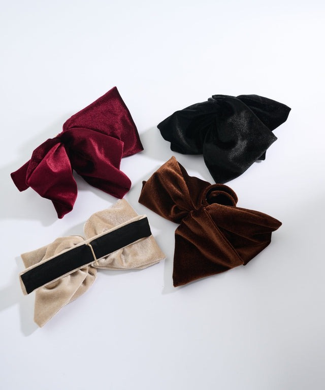 絲絨荷葉邊髮插