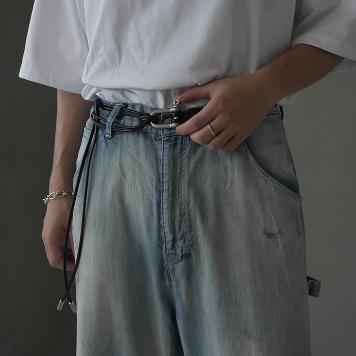 2025SS ANCELLM LEATHER ROPE BELT 牛皮 皮帶 腰帶 束帶 項鍊 現貨 ANC-GD12