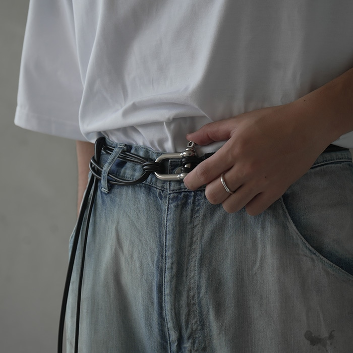 2025SS ANCELLM LEATHER ROPE BELT 牛皮 皮帶 腰帶 束帶 項鍊 現貨 ANC-GD12