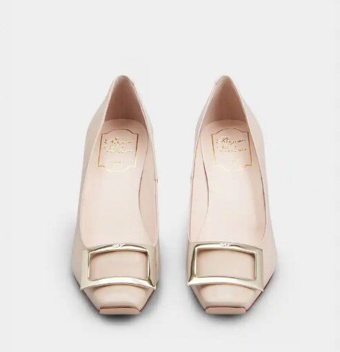 1FF0101-116 ROGER VIVIER Trompette Pumps in Patent Leather Pink (SS26) #RVW40015280D1PC211 (S-EU-E)