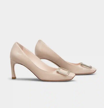 1FF0101-116 ROGER VIVIER Trompette Pumps in Patent Leather Pink (SS26) #RVW40015280D1PC211 (S-EU-E)