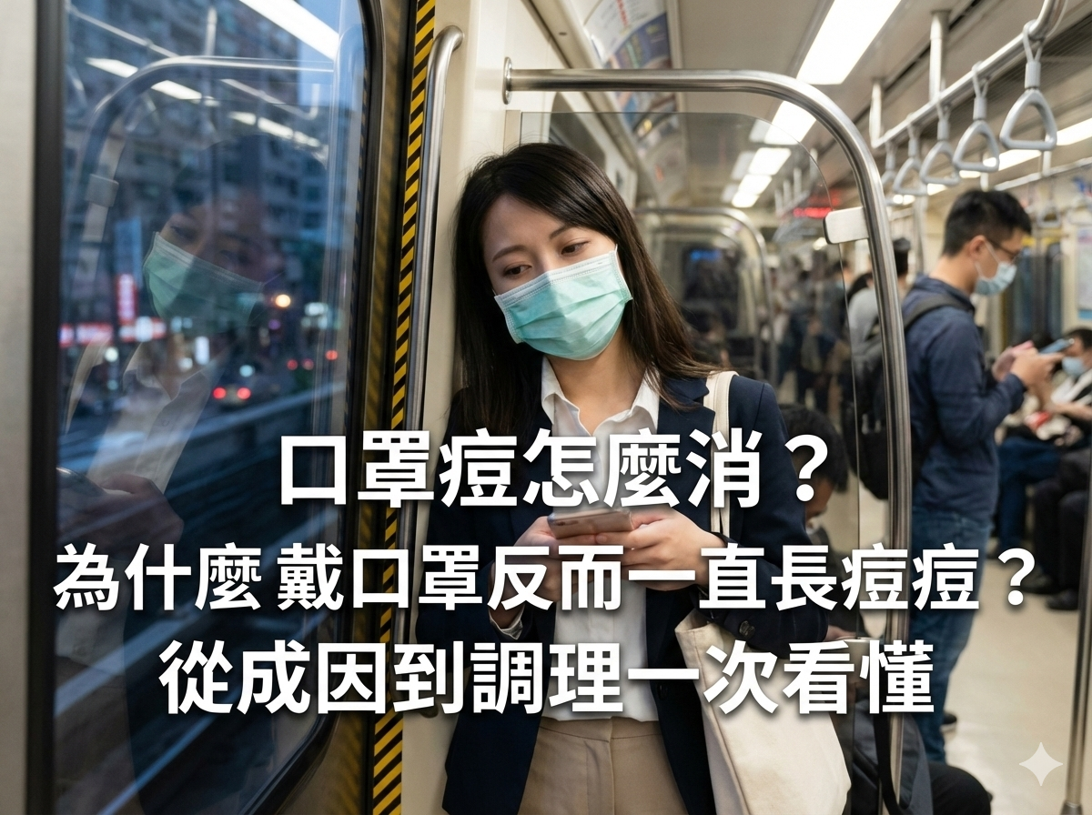 口罩痘怎麼消?為什麼戴口罩反而一直長痘痘?從成因到調理一次看懂
