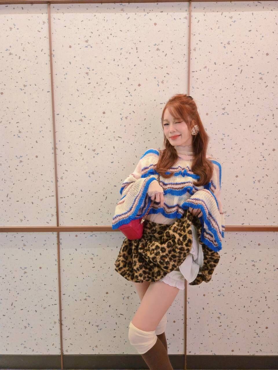 🧸小隱藏✨️澎澎毛毛豹紋褲裙