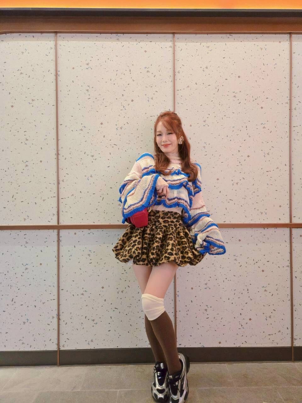 🧸小隱藏✨️澎澎毛毛豹紋褲裙