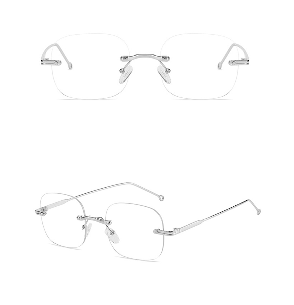 【Cortis嚴成玹同款👓】韓國 OnDeed Zeco Nerd Geek Seek 抗藍光 無框 銀色 方形眼鏡