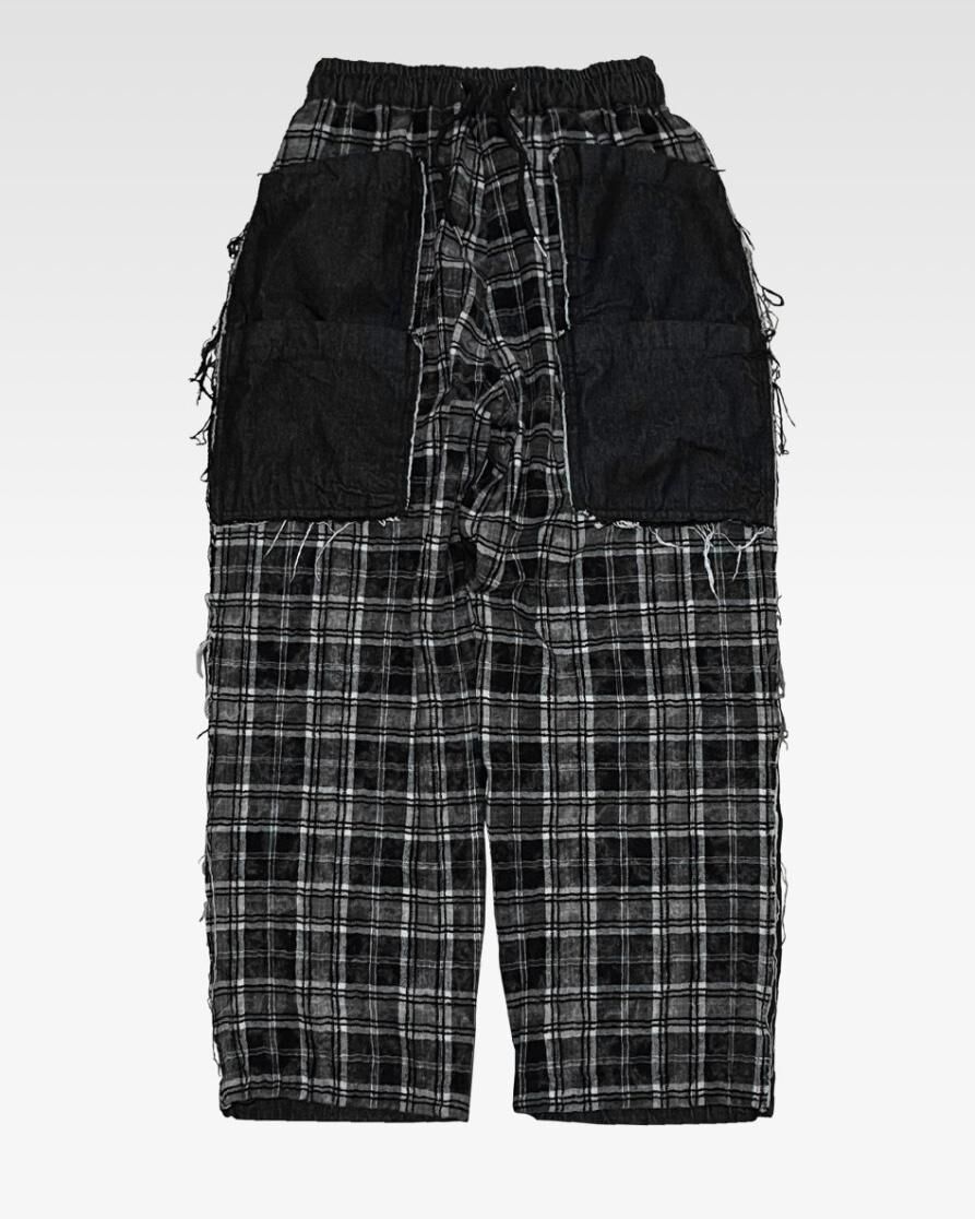 格仔可束腳鬆身褲 TAC-0375P