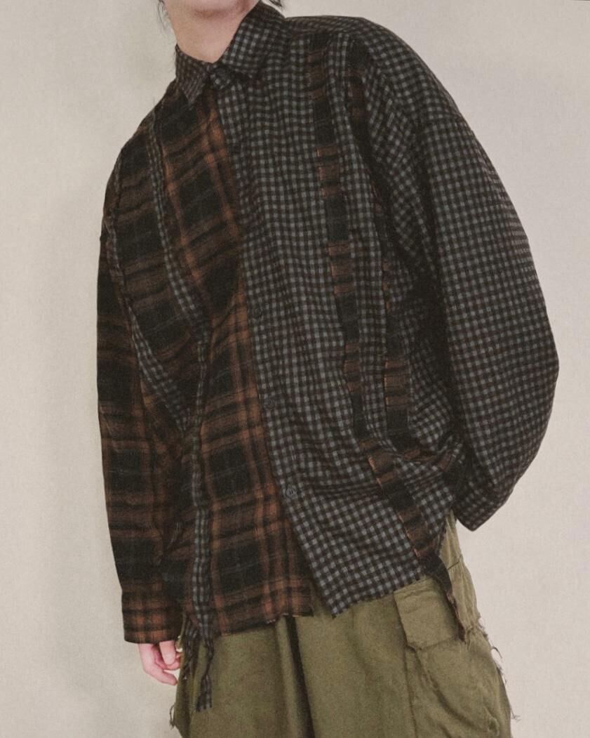 格仔長袖恤衫 TAC-0377S