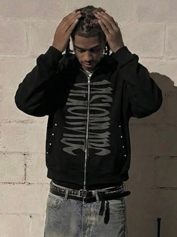 英文字連帽拉鍊外套 TAC-0379JK