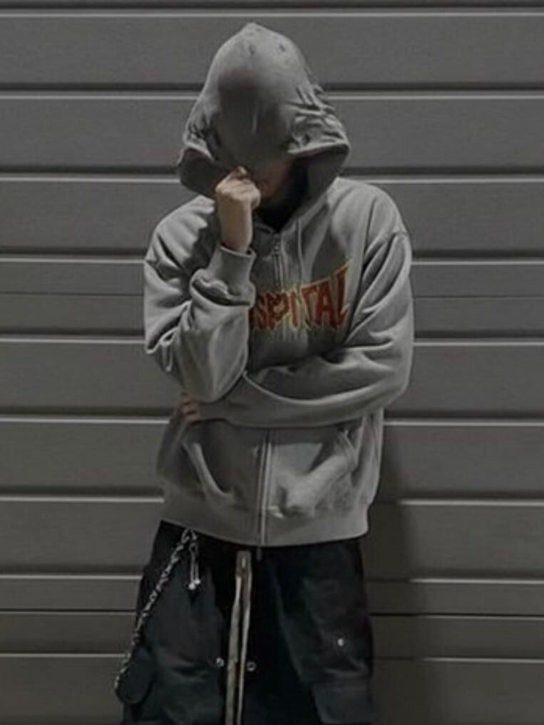 英文字連帽拉鍊外套 TAC-0380JK