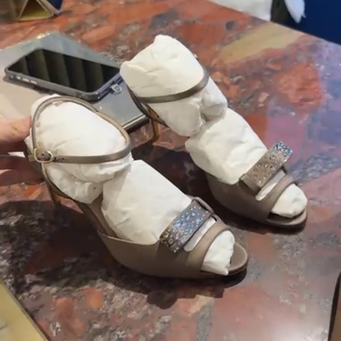 Rupert Sanderson murillo strass sandals heels