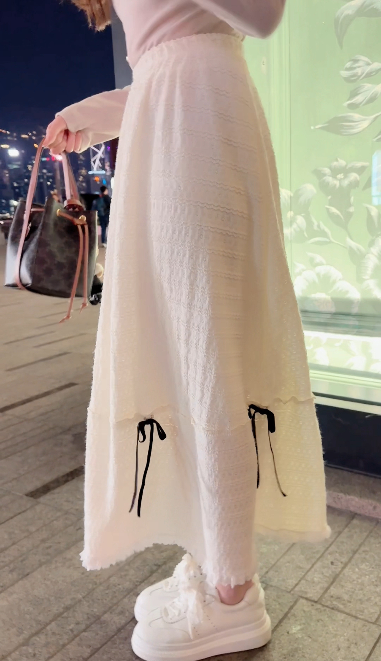 *BJ2 MADE SERIES* THE CREAMY IVORY EMBOSSED VELVET RIBBON DRESS 251228