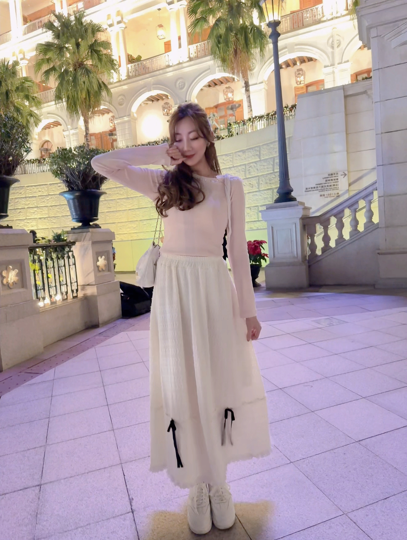 *BJ2 MADE SERIES* THE CREAMY IVORY EMBOSSED VELVET RIBBON DRESS 251228